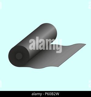 vector icon of roll of fabric or paper roll. Textile roll icon of vector illustration for web and mobile design eps10 Stock Vector