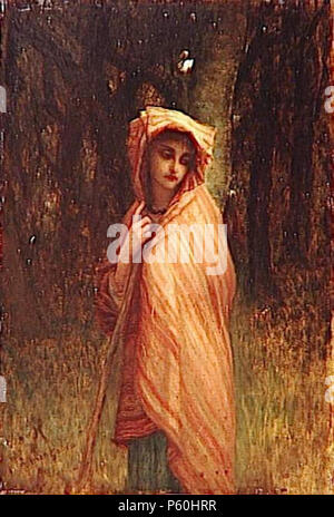 N/A. Girl with hood . circa 1890.   Ernest Hébert  (1817–1908)     Description French painter  Date of birth/death 3 November 1817 5 December 1908  Location of birth/death Grenoble La Tronche  Work period Romanticism  Work location France  Authority control  : Q1350125 VIAF:51810286 ISNI:0000 0000 8130 3919 ULAN:500005127 LCCN:n82230969 GND:123315646 WorldCat 523 Ernest Hebert21 Stock Photo