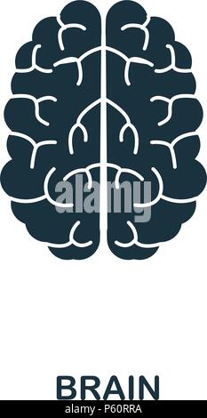 Brain icon. Line style icon design. UI. Illustration of brain icon. Pictogram isolated on white. Ready to use in web design, apps, software, print. Stock Vector