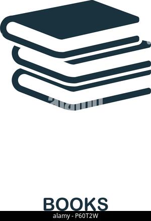 Books icon. Line style icon design. UI. Illustration of books icon. Pictogram isolated on white. Ready to use in web design, apps, software, print. Stock Vector