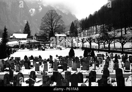 Winter scene in the Interlaken-Oberhasli District, in the Canton of Bern, Switzerland, in January 2008. Stock Photo