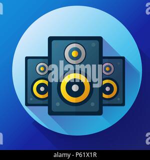 Audio music icon and media Speaker icon Stock Vector