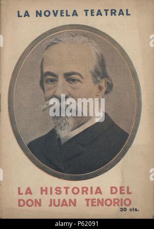 La Historia del Don Juan Tenorio, drama de José Zorrilla. Novela teatral. Madrid, 1920. Stock Photo