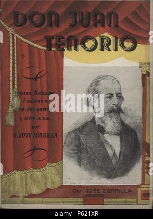 Don Juan Tenorio, drama de José Zorrilla. Argumento publicado en Barcelona, 1925. Stock Photo