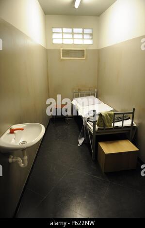 East Germany. Prison cell. Recreation. DDR Museum. Berlin. Germany. Stock Photo