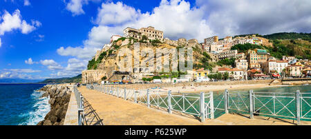 Beautiful Pizzo village,view with colorful houses and sea,Calabria,Italy. Stock Photo