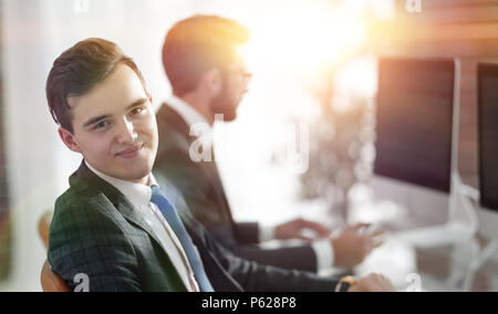 portrait of business man in office Stock Photo