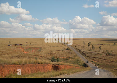 Route Nationale 7 highway in Madagascar near Isalo National Park Stock Photo