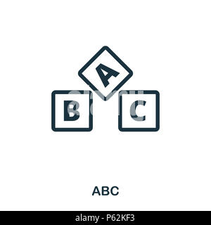 Abc icon. Line style icon design. UI. Illustration of abc icon. Pictogram isolated on white. Ready to use in web design, apps, software, print. Stock Photo