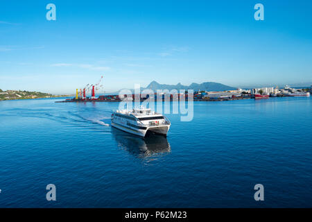 Moorea Ferry, Papeete, French Polynesia, South Pacific Stock Photo