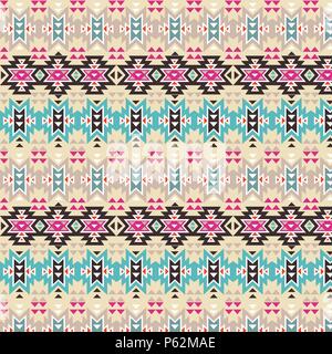 Seamless Ethnic pattern textures. Abstract Navajo geometric print. Stock Vector