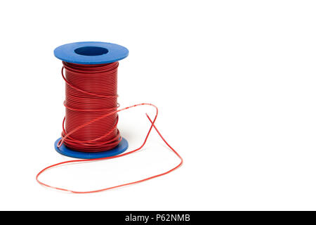 Electric Wires / Cables. Multicolored computer cable isolated on white background Stock Photo