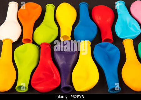 Colorful balloons, biodegradable, do not end up as plastic waste after use, Stock Photo
