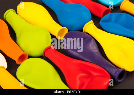 Colorful balloons, biodegradable, do not end up as plastic waste after use, Stock Photo