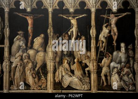 crucifixion german 1405 gabriel 1462 saints painter angler castor coloman alamy quirin 1440 alte pinakothek munich germany
