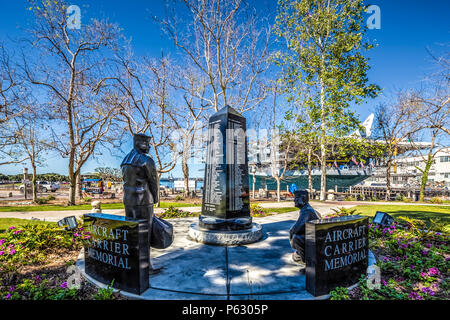 veterans memorial, san diego waterfront, ca us Stock Photo