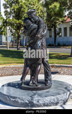 veterans memorial, san diego waterfront, ca us Stock Photo