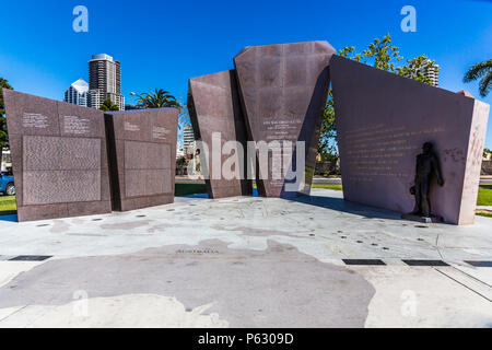 veterans memorial, san diego waterfront, ca us Stock Photo