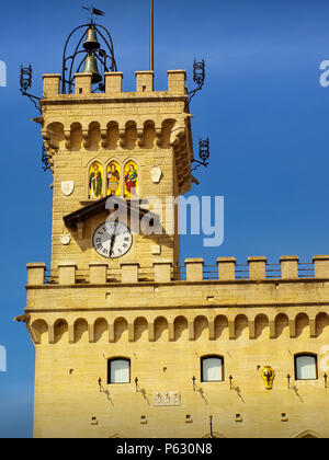 Palazzo Publico - The Public Palace in San Marino Stock Photo