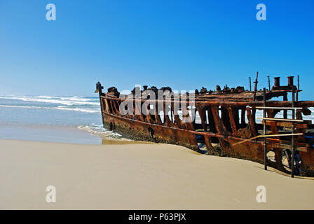 Shipwreck off Fraser Island Stock Photo