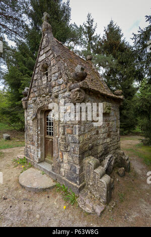 The cute and fairy tale like Chapel of Sainte Geneviève, Orne, Normandy, France. Stock Photo