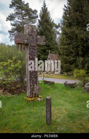 The cute and fairy tale like Chapel of Sainte Geneviève, Orne, Normandy, France. Stock Photo