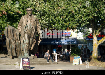 The Statue of Lenin is a bronze sculpture of the Communist revolutionary that stands in the Fremont neighborhood of Seattle, Washington. Stock Photo