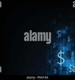 Technology in the concept of electronic money. Stock Vector