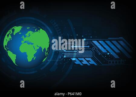 Vector abstract background technology innovation of the future world. Stock Vector