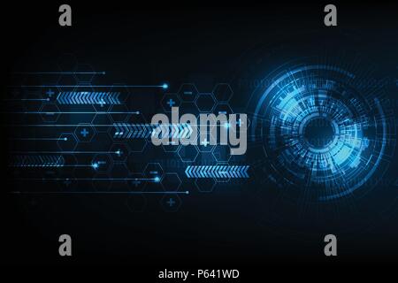 Vector abstract background shows the innovation of technology and technology concepts. Stock Vector