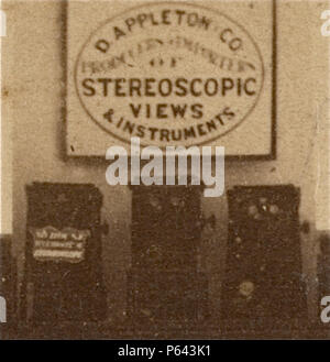 1870s D Appleton & Co stereoscopic views and implements Broadway NYC LC detail3. Stock Photo