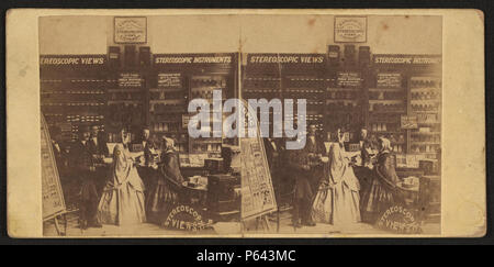 1870s D Appleton & Co stereoscopic views and implements Broadway NYC LC. Stock Photo