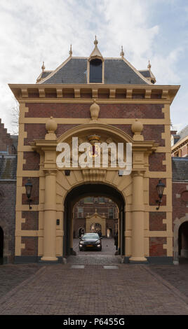 Mauritspoort - the eastern gateway to the Binnenhof in The Hague, Netherlands Stock Photo