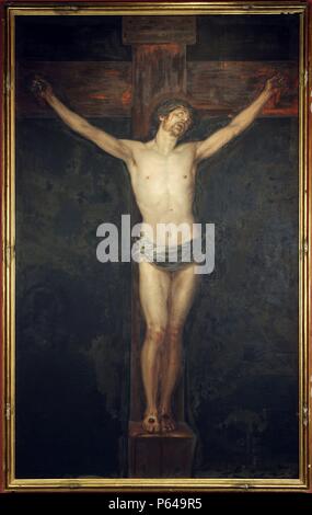 CUADRO DE CRISTO CRUCIFICADO. AUTOR: FRANCISCO DE GOYA Y LUCIENTES (EN EL MUSEO DE SANTA CRUZ). Stock Photo