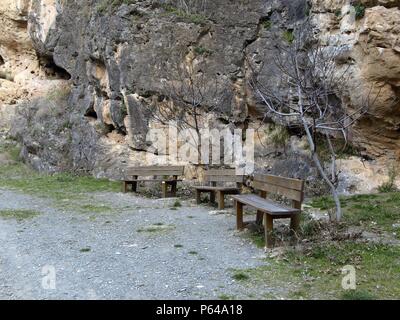 CUEVA DEL AIRE (107/4R): VISTA GENERAL DEL ABRIGO. Stock Photo