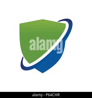 Shield Protection Vector Symbol Graphic Logo Design Template Stock Vector