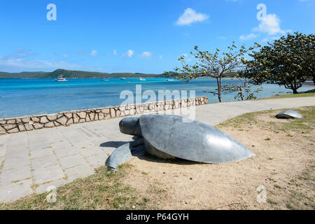 Sea turtle sculptures on the Victoria Parade foreshore, Thursday Island, Torres Strait Islands, Far North Queensland, FNQ, QLD, Australia Stock Photo