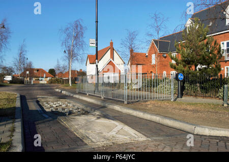 Neighborhood road, Ipswich, UK Stock Photo