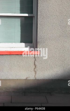 house with crack in the wall. Stock Photo