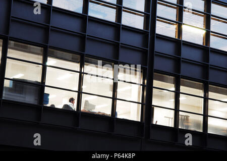 working late in the office Stock Photo