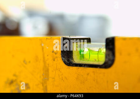 Close-up of a spirit-levels bubble Stock Photo