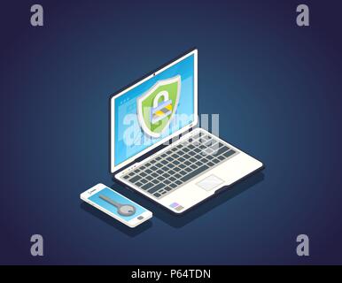 Two factor verification banner Stock Vector