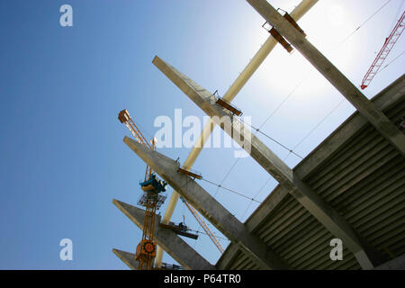 Construction of new stadium, Kuwait city Stock Photo