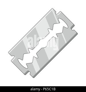 razor blade design isolated on white background Stock Vector