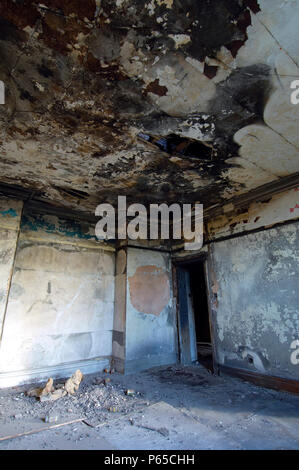 Interior of Grade 2 listed Georgian House prior to renovation work being carried out. Stock Photo