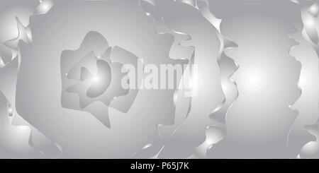 Gray metallic vector gradient background with wavy edges and blobs. Stock Vector