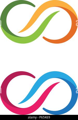 Infinity Design Vector icon illustration Logo template design Stock Vector