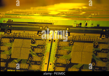 Circuit board production, Hewlett Packard, Munich. Germany. Stock Photo