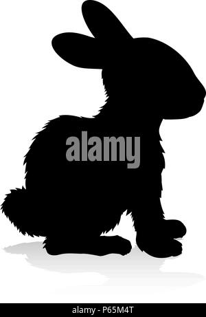 Rabbit Animal Silhouette Stock Vector