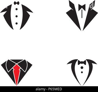 Tuxedo Logo template vector icon illustration design Stock Vector